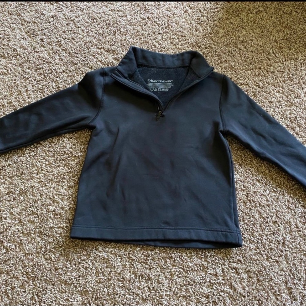 Black Quarter-Zip Kids Obermeyer Fleece